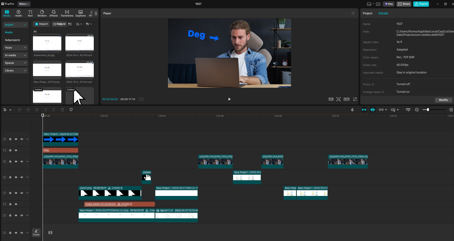 Tulle video CapCut editing interface